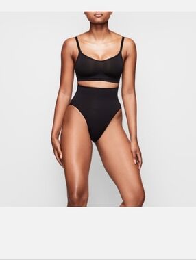 Skims Core Control High Waist Brief Onyx Medium Shapewear Feminine